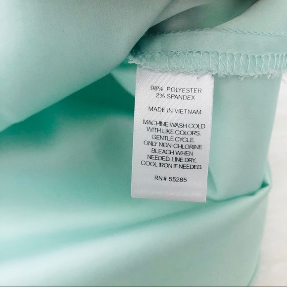 Express Rolled Sleeve Keyhole Mint Blouse | Sz S - Picture 4 of 5